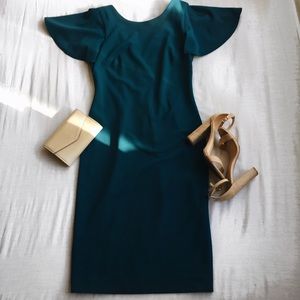 Calvin Klein Scuba Crepe Capelet Dress